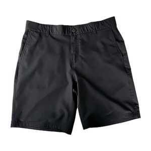 Soybu Coastal‎ Flat Front Short Men's 34 Black 9" Golf Performance Quality EUC